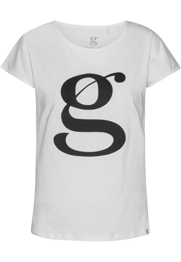 GROBUND Anna t-shirten - den i hvid med logo