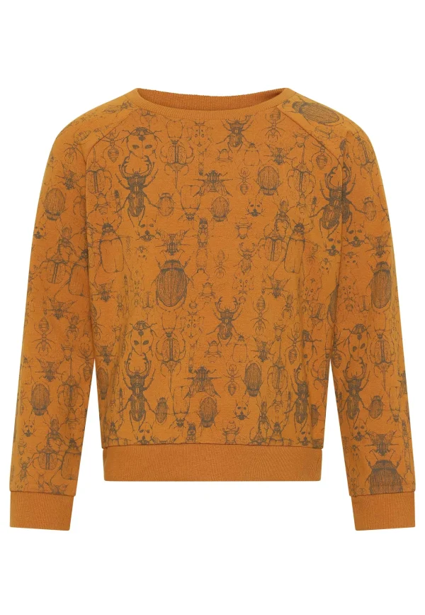 GROBUND Calle sweatshirten mini - den i gylden med insektprint
