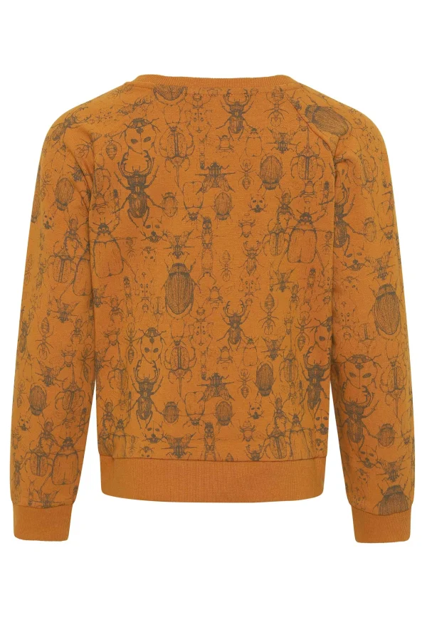 GROBUND Calle sweatshirten mini - den i gylden med insektprint