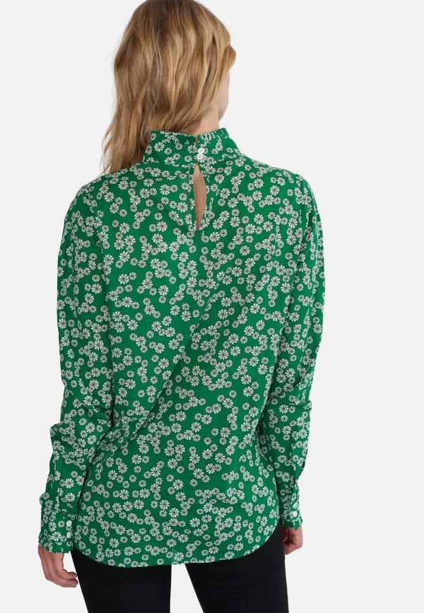 GROBUND Ellen skjorten - den med høj krave og blomster