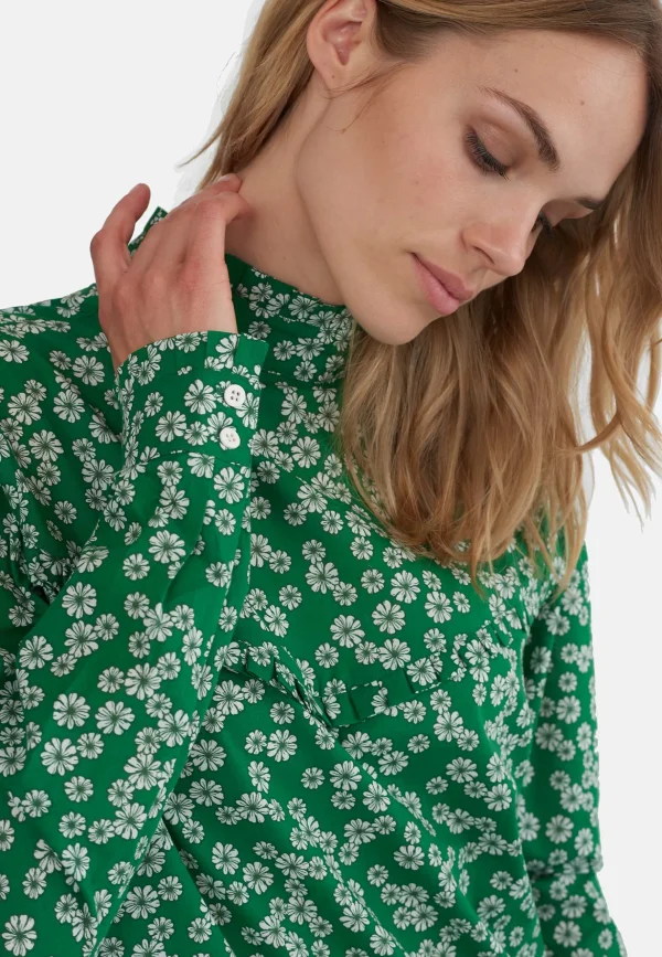 GROBUND Ellen skjorten - den med høj krave og blomster