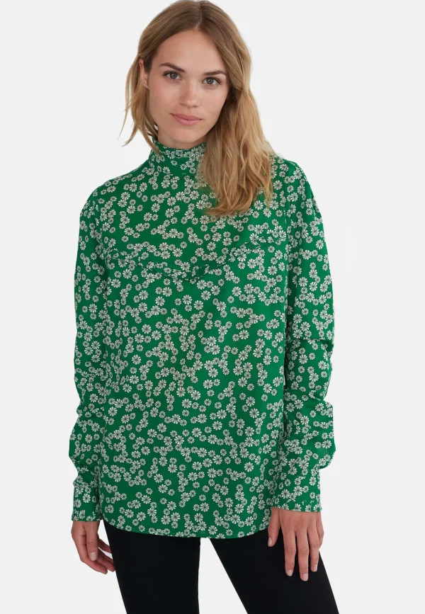 GROBUND Ellen skjorten - den med høj krave og blomster