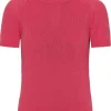 GROBUND Flo strik tee - den i varm pink