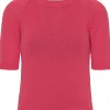 GROBUND Freja strik tee - den i varm pink
