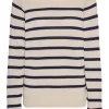 GROBUND Helga strik sweater - den med blå striber