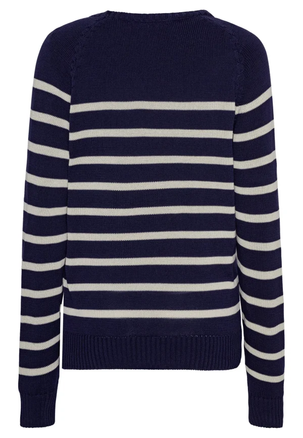 GROBUND Helga strik sweater - den med hvide striber