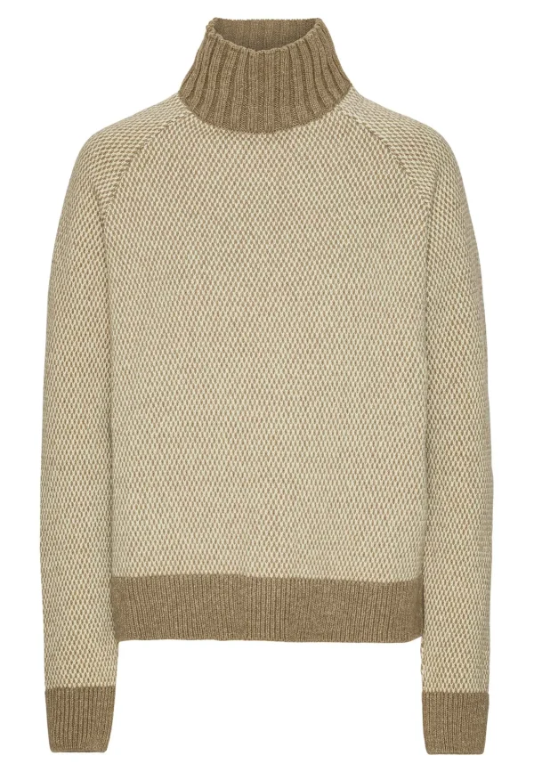 GROBUND Hilde uldstrik - den beige/ sandfarvede