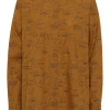 GROBUND Luna skjorten - den oversize med krave i cognac