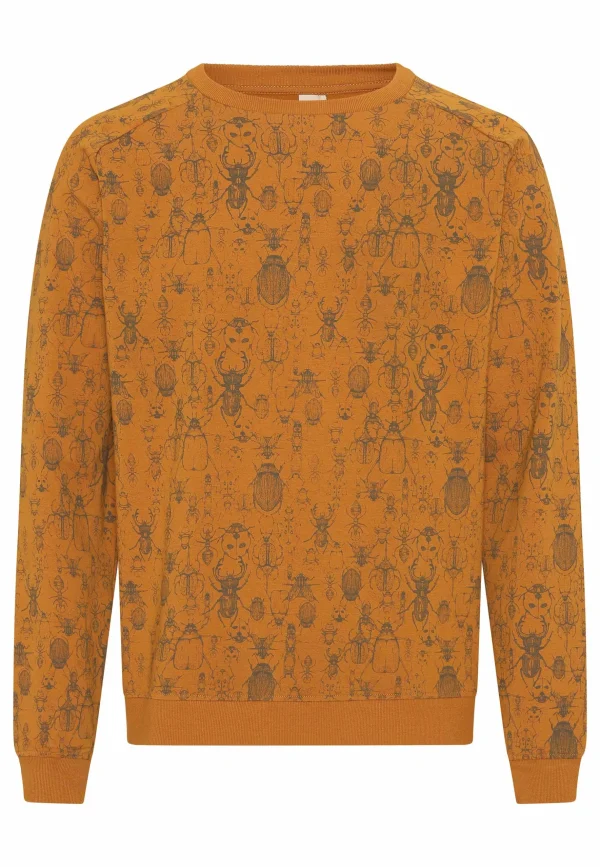 GROBUND Melvin sweatshirten - den i gylden med print