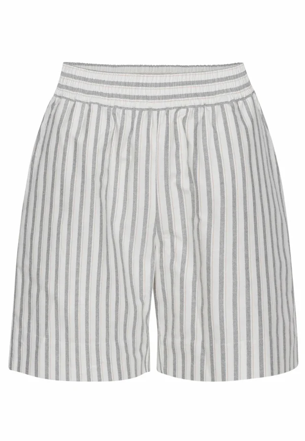 GROBUND Naomi shorts โ€“ i hvid med striber
