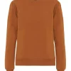 GROBUND Signe sweatshirten - den med flotte ærmer i brændt orange